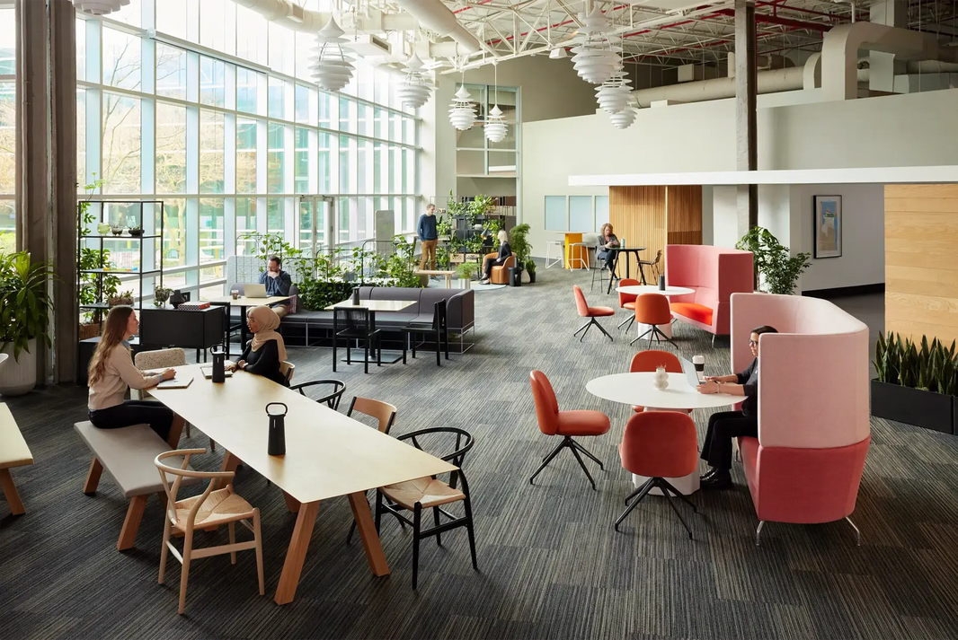 steelcase office design by bmc kuwait