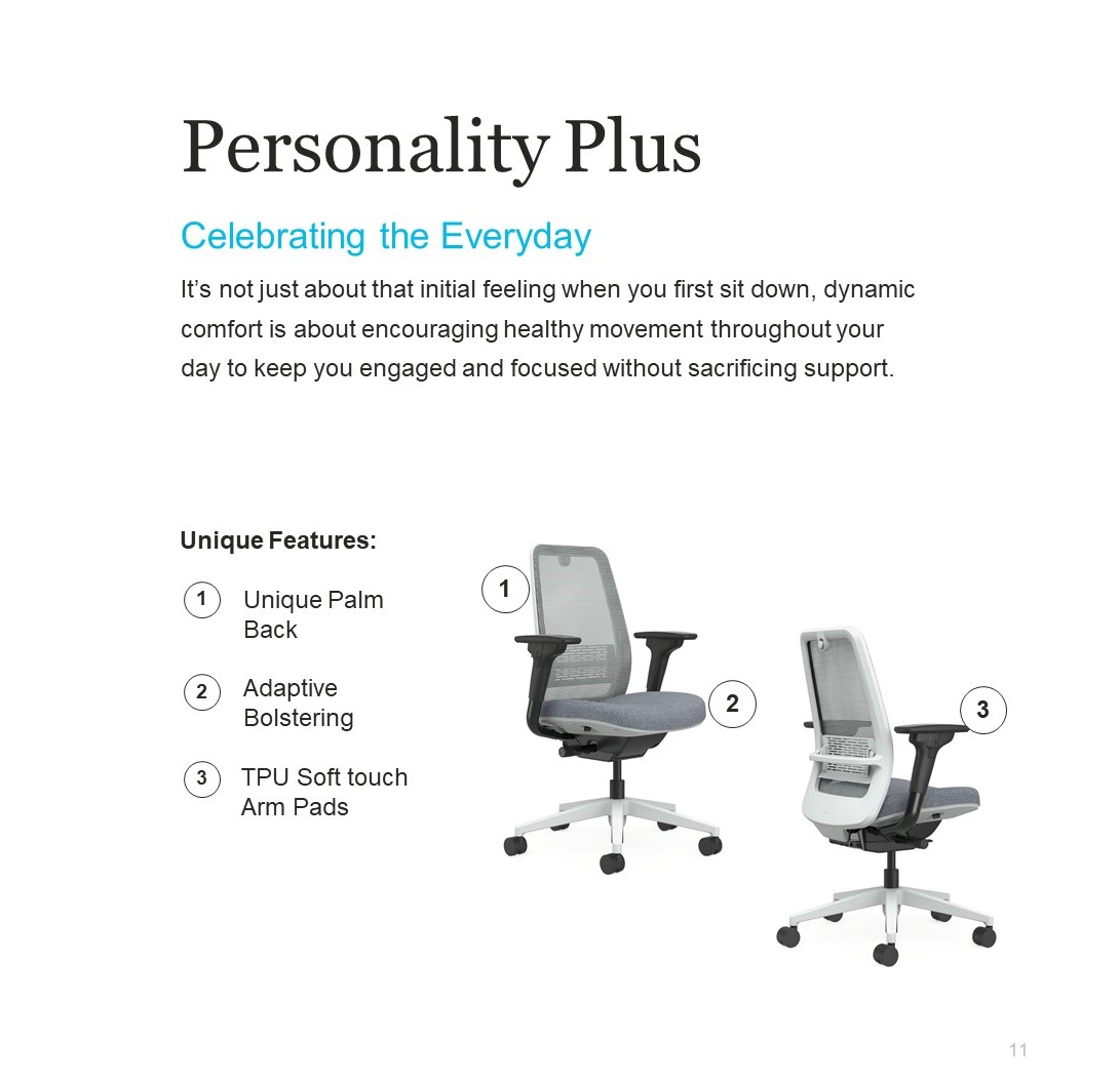 Personality Plus Ergonomic chair details